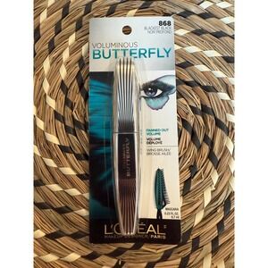 L'Oreal Voluminous Butterfly Mascara Blackest‎ Black Fanned Out Volume